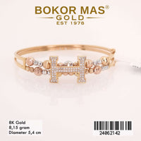 Gelang  Emas Bangkok Variasi Permata - 24062142 - 8K