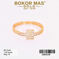 Cincin  Emas Variasi Permata - 24085590 - 8K