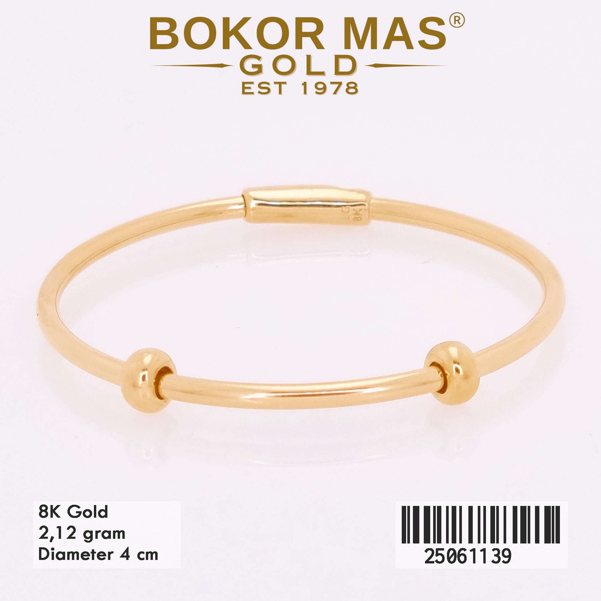 Gelang Emas Kaku Anak Variasi Tanpa Permata - 25061139 - 8K