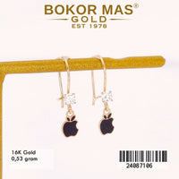 Anting  Emas Desi Gantung Variasi Apel - 24087106 - 16K