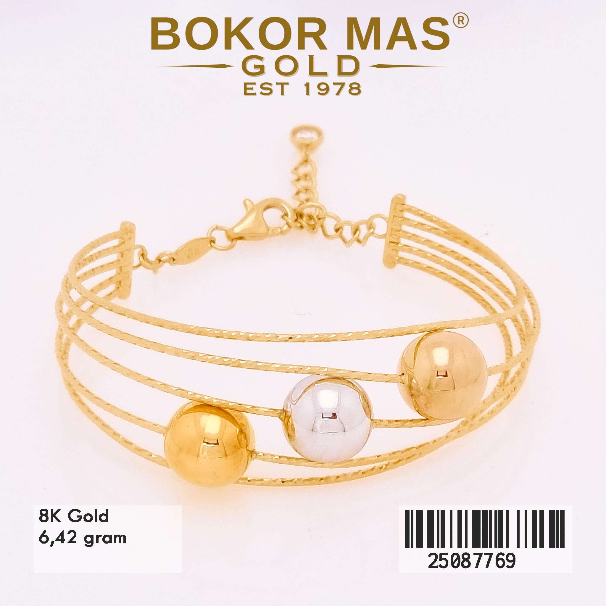 Gelang Kaku Variasi Pita Permata - 25087763 - 8K