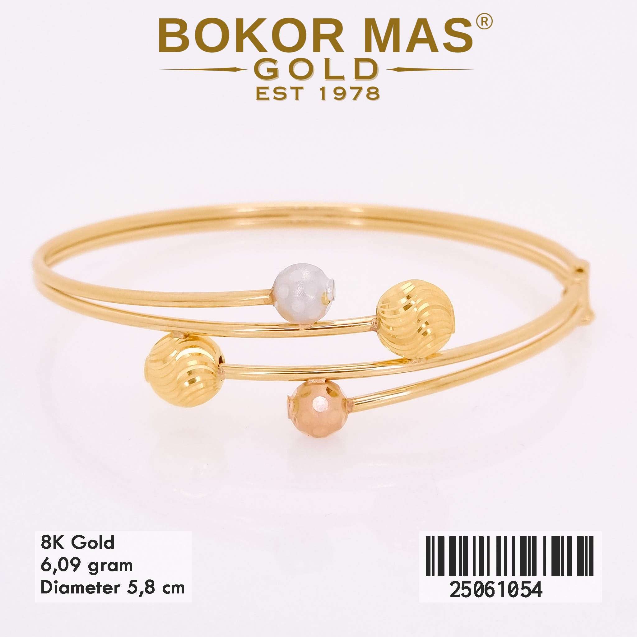 Gelang Emas Kaku Variasi Boba - 25061054 - 8K