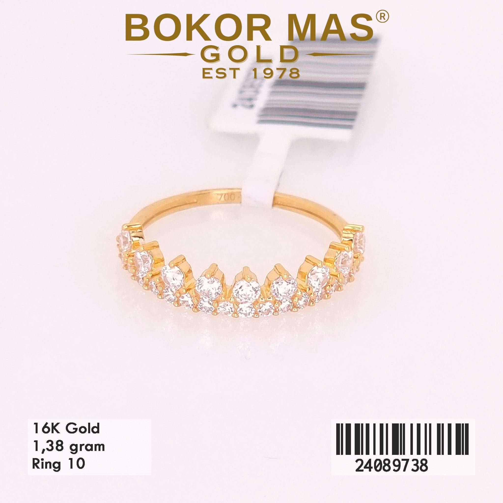 Cincin Variasi Permata Tumpuk - 24089738 - 16K