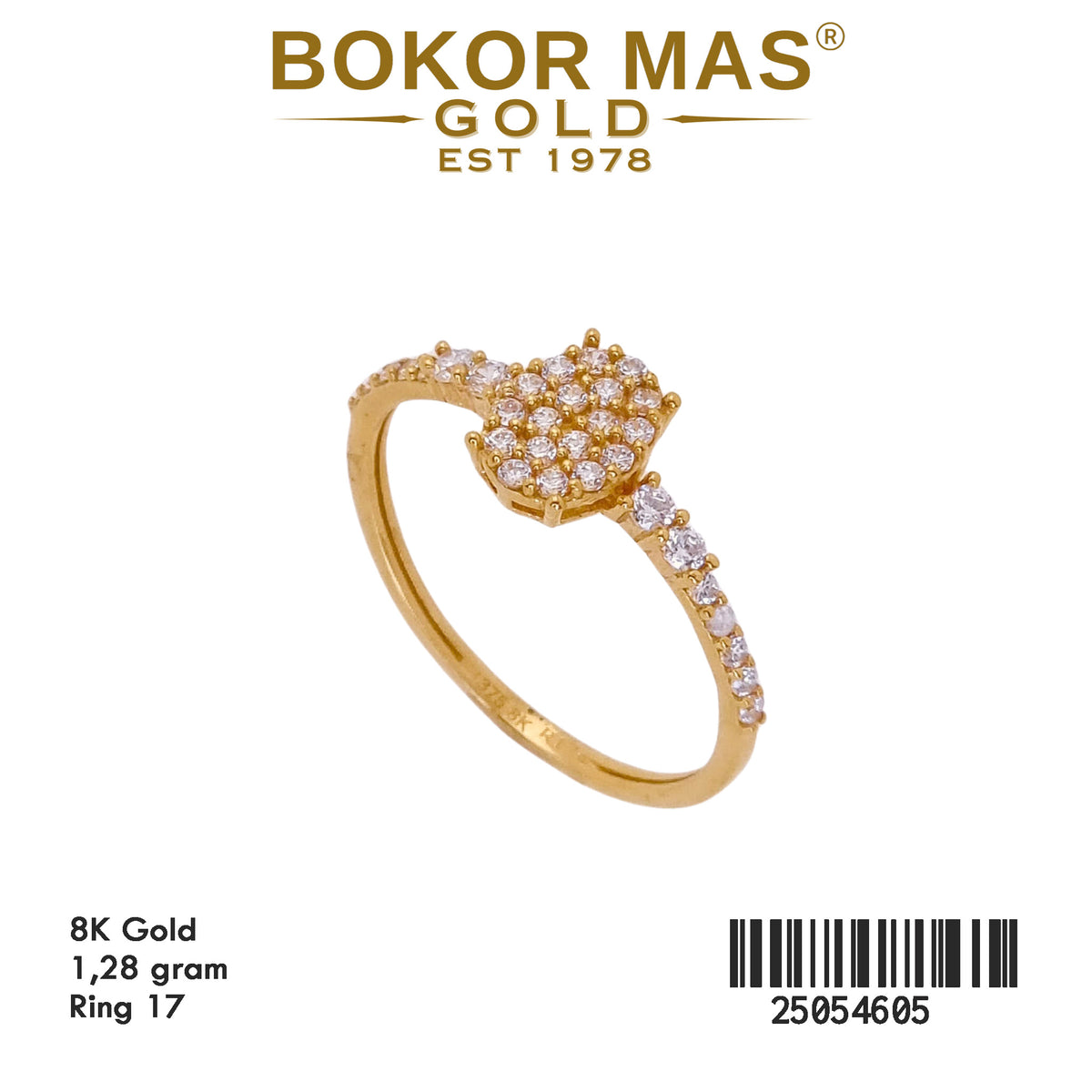 Cincin Variasi Permata Bulat - 25054605 - 8K