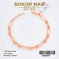 Gelang  Emas Rantai Variasi - 24082001 - 17K