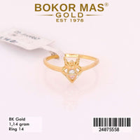 Cincin Emas Variasi Birthstone Diamond - 24075558 - 8K