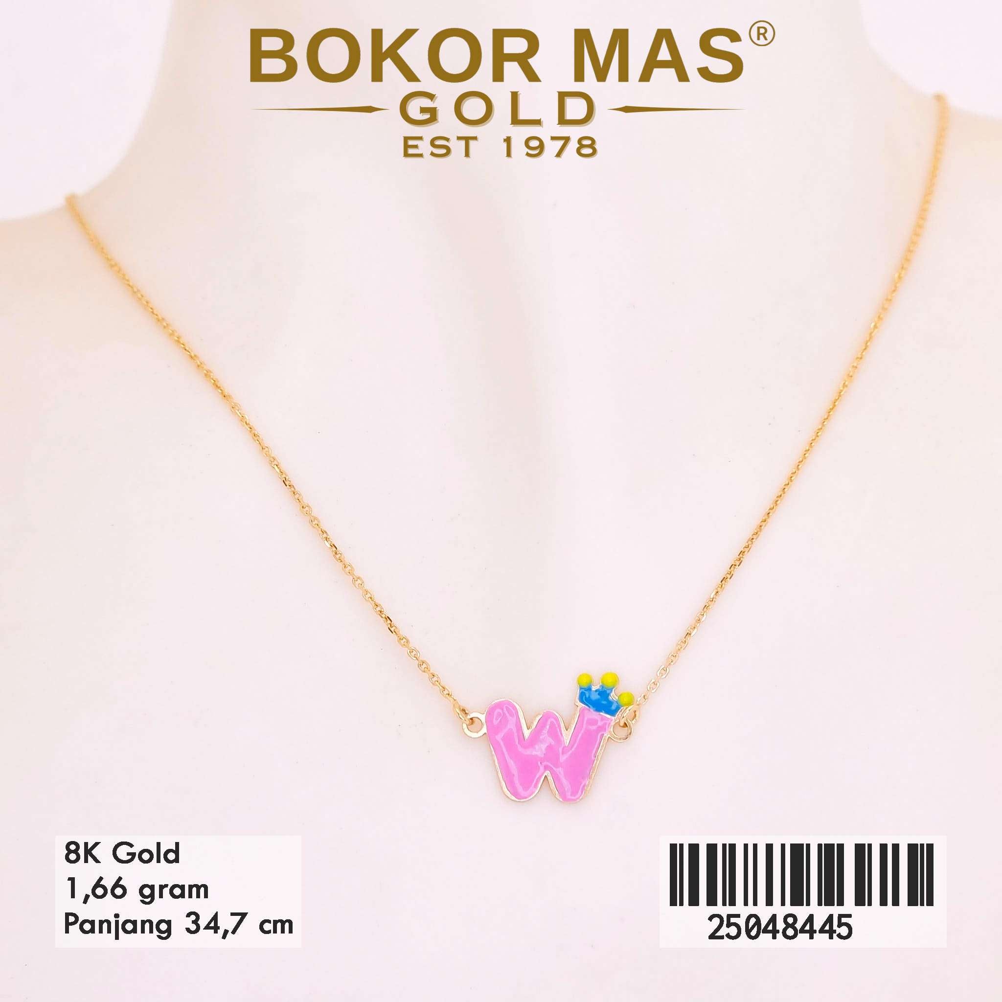 Kalung Anak Huruf W - 25048445 - 8K