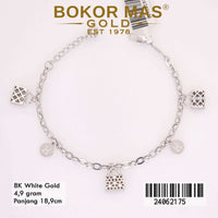 Gelang Emas Rantai Variasi Mainan Gembok - 24062175 - 8K