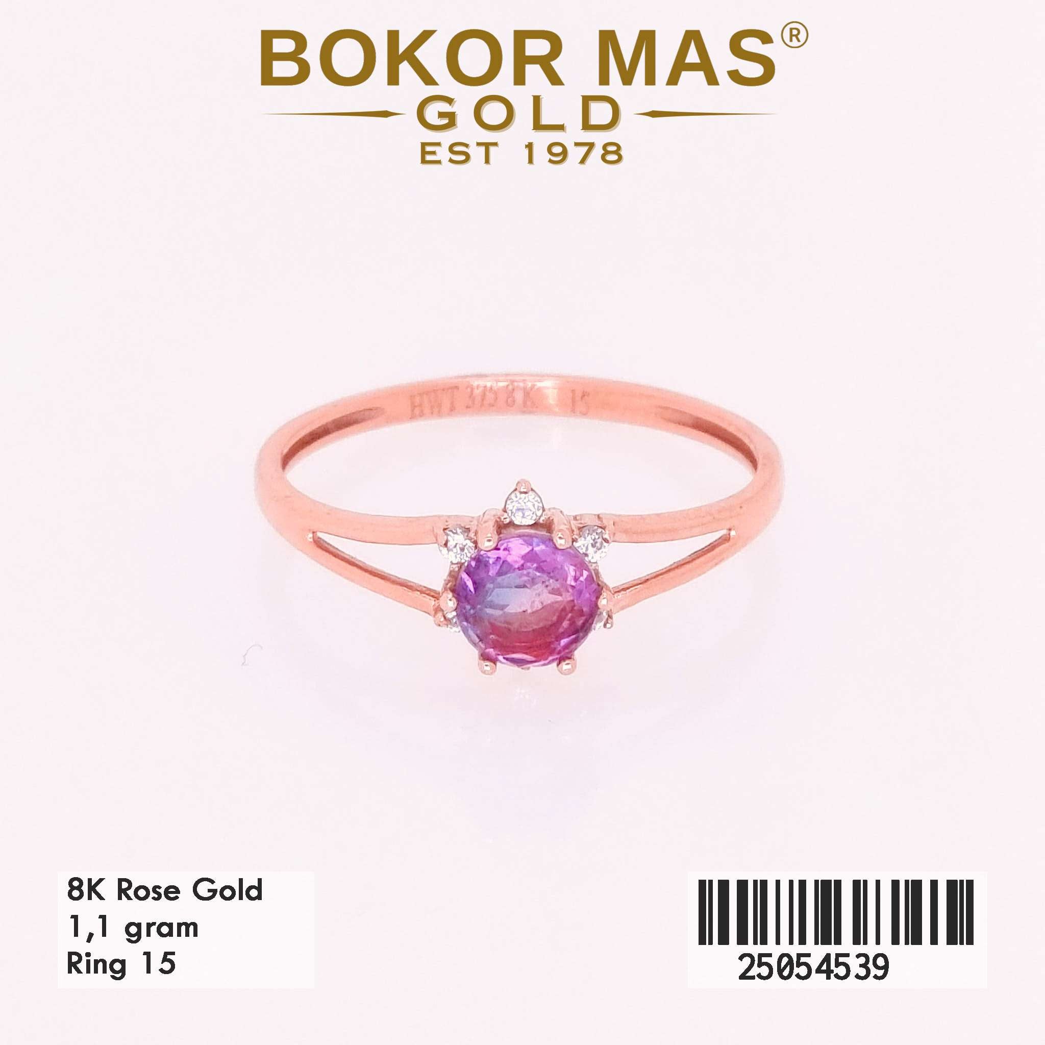 Cincin Emas Varias Permata Ungu - 25054539 - 8K