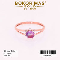 Cincin Emas Varias Permata Ungu - 25054539 - 8K