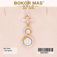 Liontin  Emas Variasi Permata Putih - 24075621 - 8K