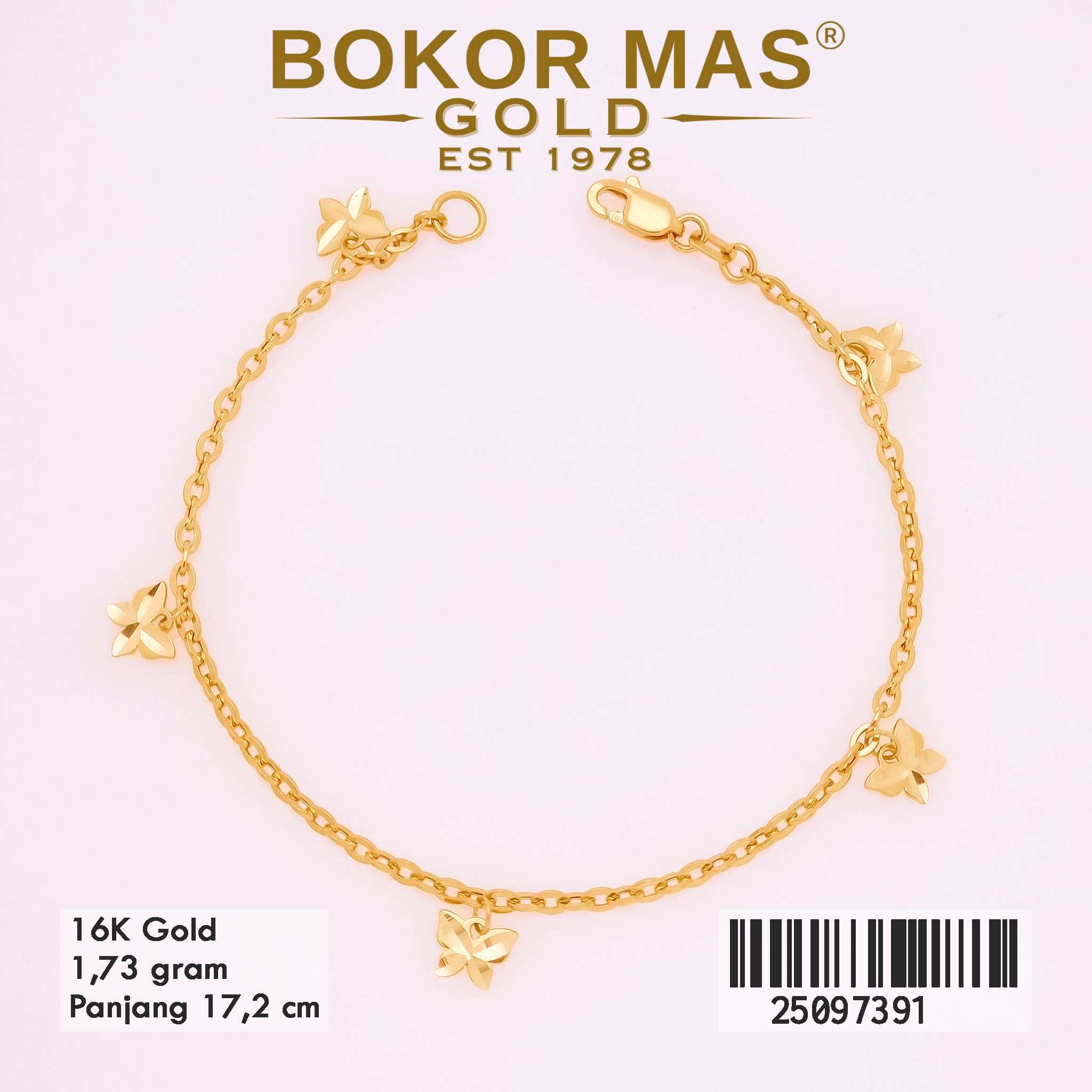  Gelang Rantai Variasi Kupu - 25097391 - 16K