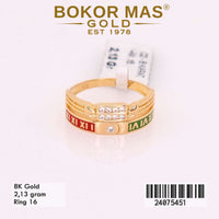 Cincin Emas Variasi Permata - 24075451 - 8K