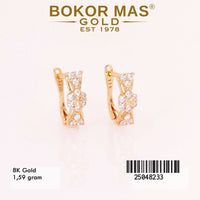 Anting Emas Klip Variasi Permata - 25048233 - 8K