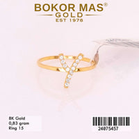 Cincin Emas Variasi Huruf Y - 24075457 - 8K