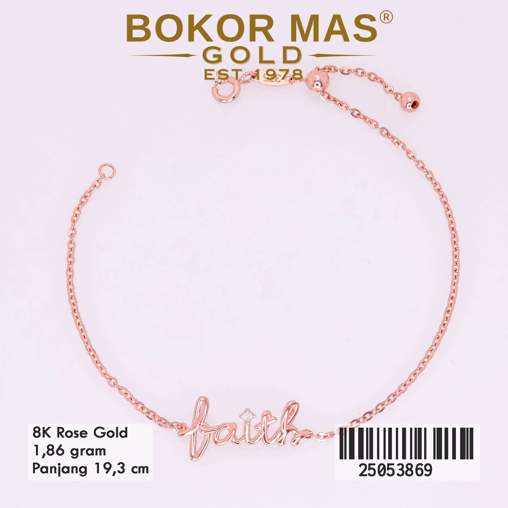 Gelang Emas Rantai Serut Faith - 25053869 - 8K