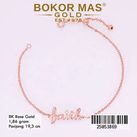 Gelang Emas Rantai Serut Faith - 25053869 - 8K