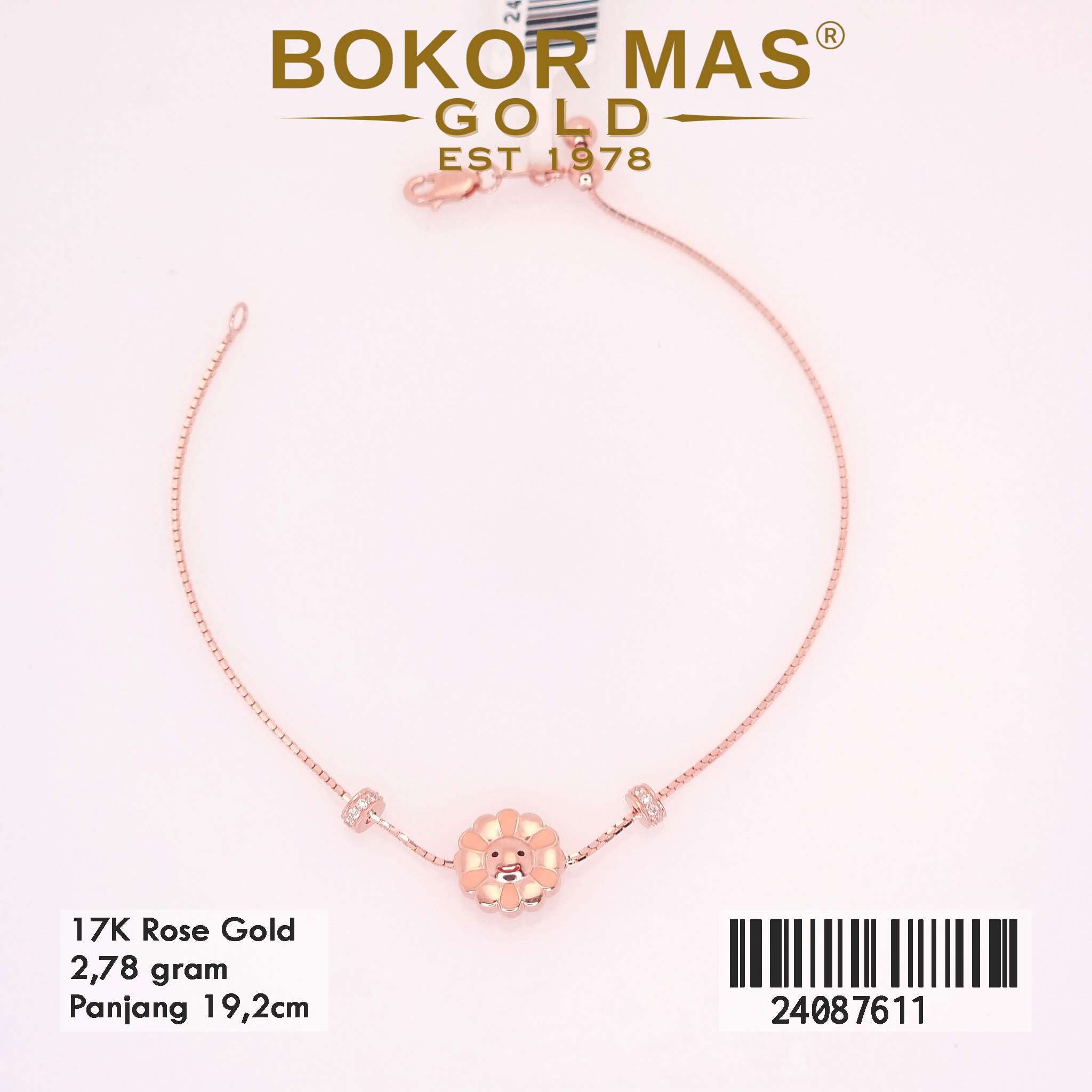 Gelang Rantai Matahari Variasi Tanpa Permata  - 24087611 - 16K
