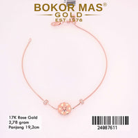 Gelang  Emas Rantai Matahari Variasi Tanpa Permata  - 24087611 - 16K