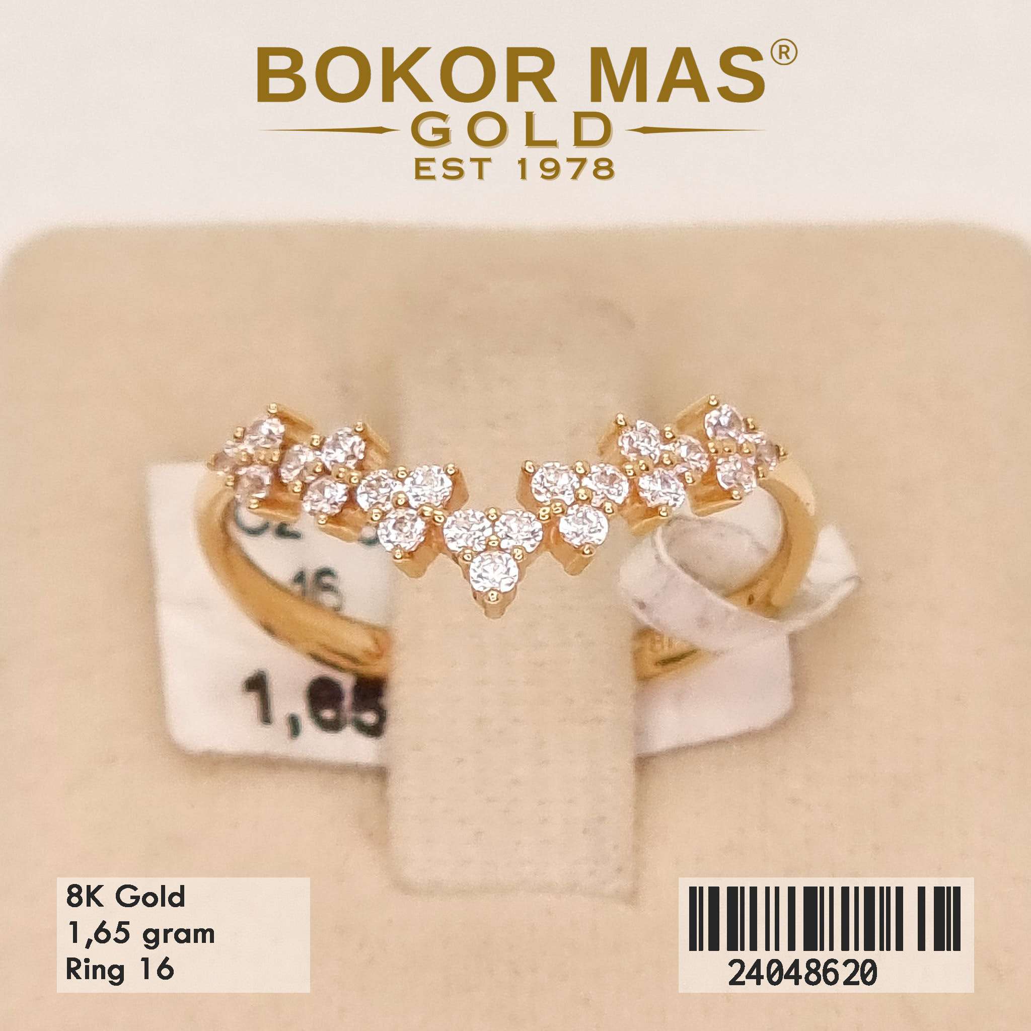 Cincin Variasi Aurel Permata Putih - 24048620 - 8K