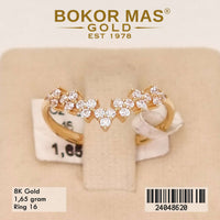 Cincin Emas Variasi Aurel Permata Putih - 24048620 - 8K