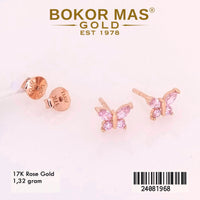 Anting  Emas Variasi Permata Kupu - 24081968 - 17K