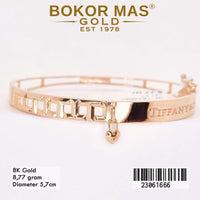 Gelang Emas Kaku Variasi Mainan Gembok - 23061666 - 8K