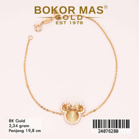 Gelang  Emas Rantai Siyem Variasi Mickey - 24076280 - 8K