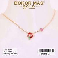 Kalung Emas Anak Italy Santa Variasi Boneka Ariel - 24089542 - 16K