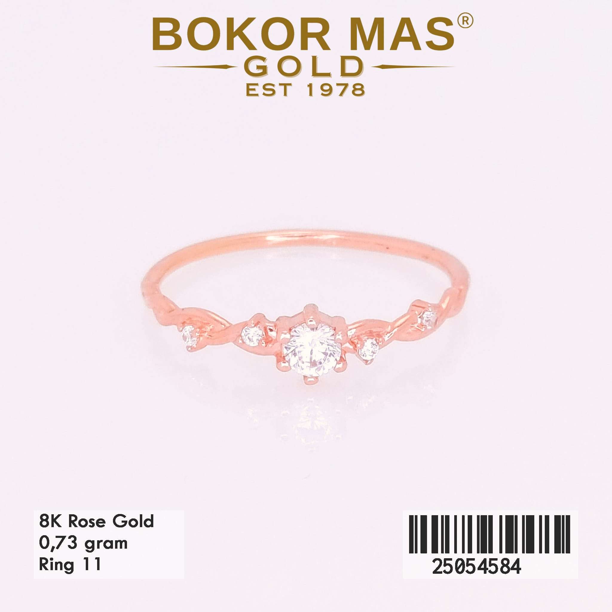 Cincin Emas Variasi Permata - 25054584 - 8K