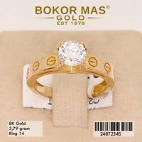 Cincin Emas Variasi Soliter - 24072345 - 8K
