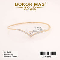 Gelang  Emas Bangkok Variasi Permata Aurel - 23042375 - 8K