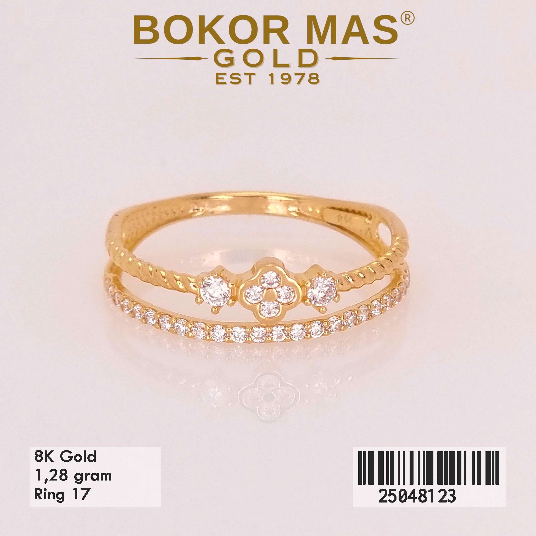 Cincin Variasi Dua Layer Permata - 25048123 - 8K