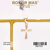 Liontin Emas  Salib Variasi Permata  - 23077579 - 16K