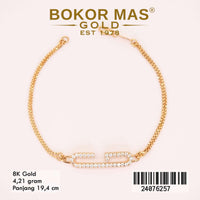 Gelang Emas  Rantai Variasi Permata - 24076257 - 8K
