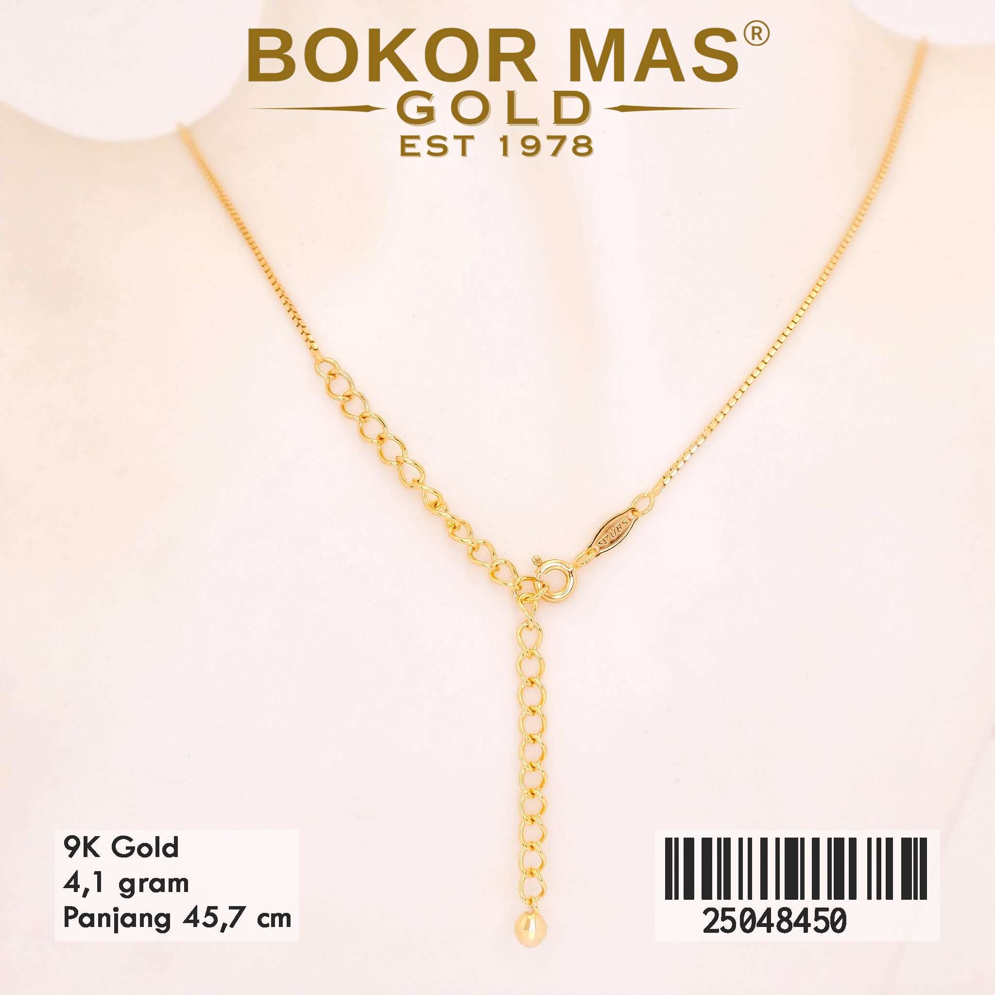 Kalung Emas Itali Variasi Hati Permata - 25048450 - 8K