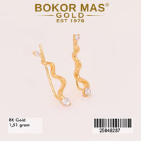 Anting Emas Crawel Variasi Permata - 25048287 - 8K