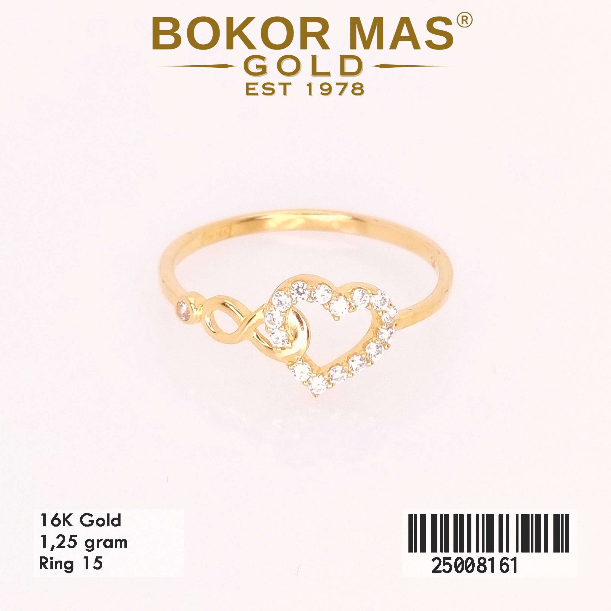 Cincin Variasi Hati Permata - 25008161 - 16K