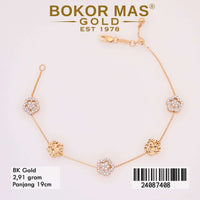 Gelang  Emas Serut Variasi Daisy - 24087408 - 8K