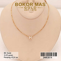 Kalung Emas Italy Santa Variasi H Putih - 24052614 - 8K