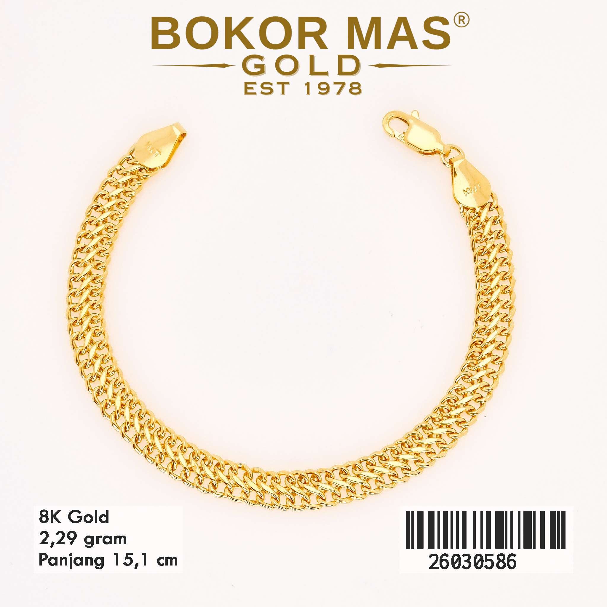  Gelang Rantai Variasi Model Kuning - 26030586 - 8K