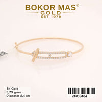 Gelang  Emas Bangkok Variasi Permata - 24039404 - 8K