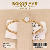 Cincin Emas Variasi Soliter - 24072413 - 8K