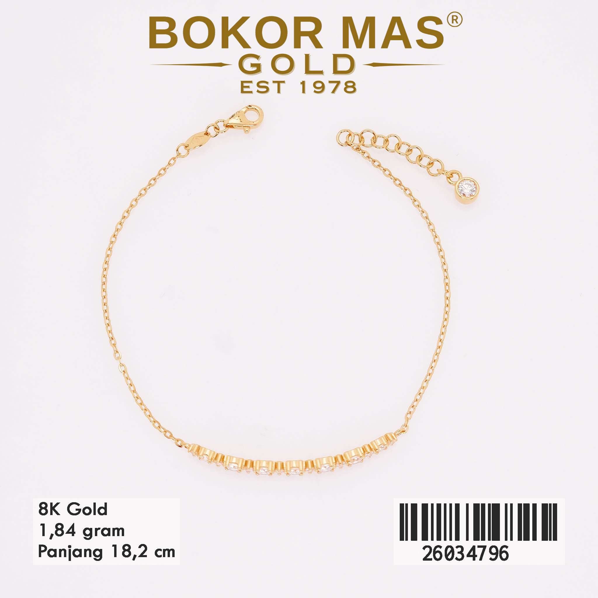 Gelang Rantai Variasi Permata - 26034796 - 8K