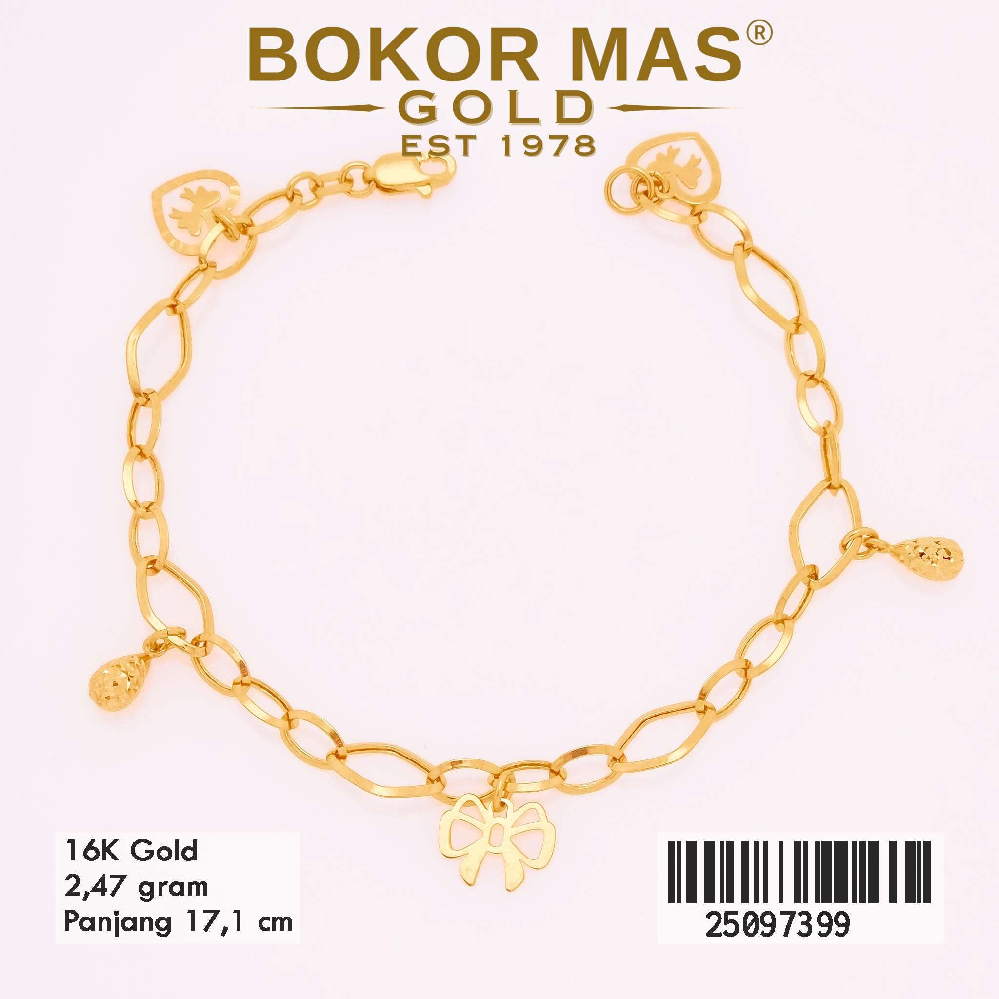  Gelang Rantai Variasi Pita - 25097399 - 16K