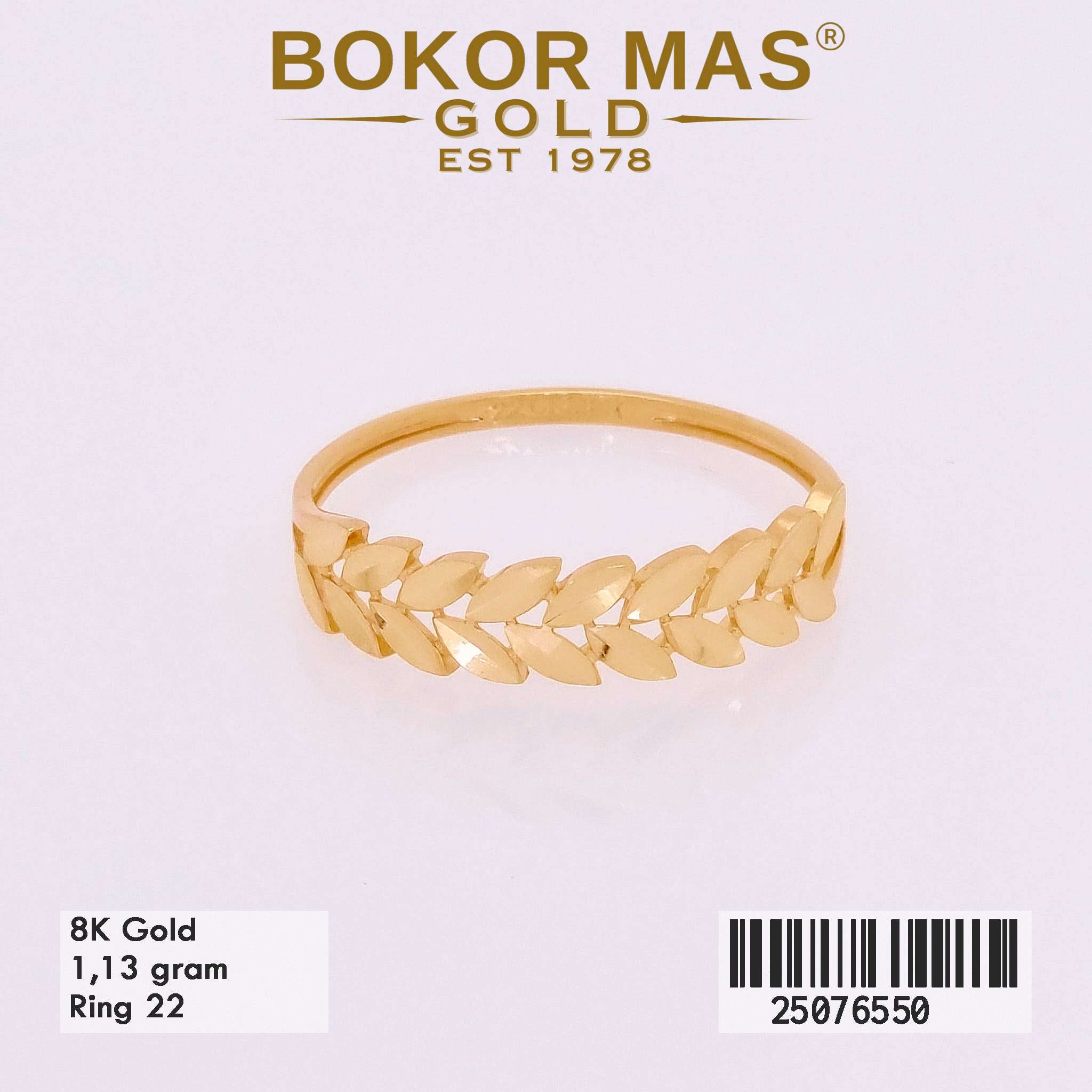 Cincin Daun Variasi Tanpa Permata - 25076550 - 8K