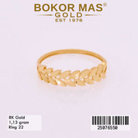 Cincin Daun Variasi Tanpa Permata - 25076550 - 8K