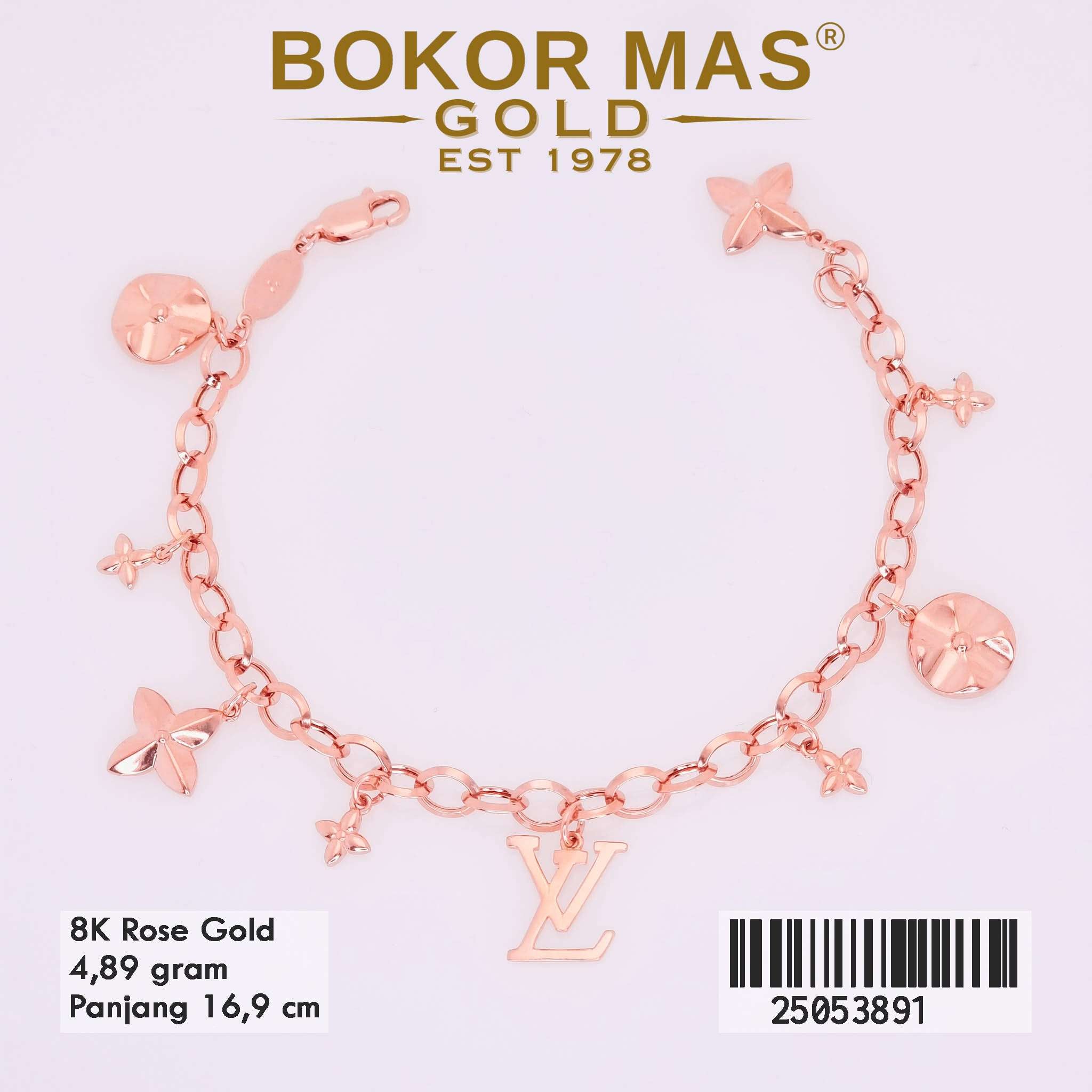 Gelang Emas Rantai Variasi Mainan Gantung Muter - 25053891 - 8K