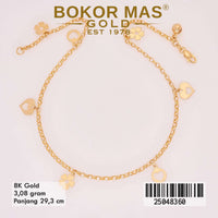 Gelang Emas Rantai Variasi Hati - 25048360 - 8K