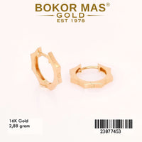 Anting Emas  Klip Variasi Tanpa Permata - 23077453 - 16K
